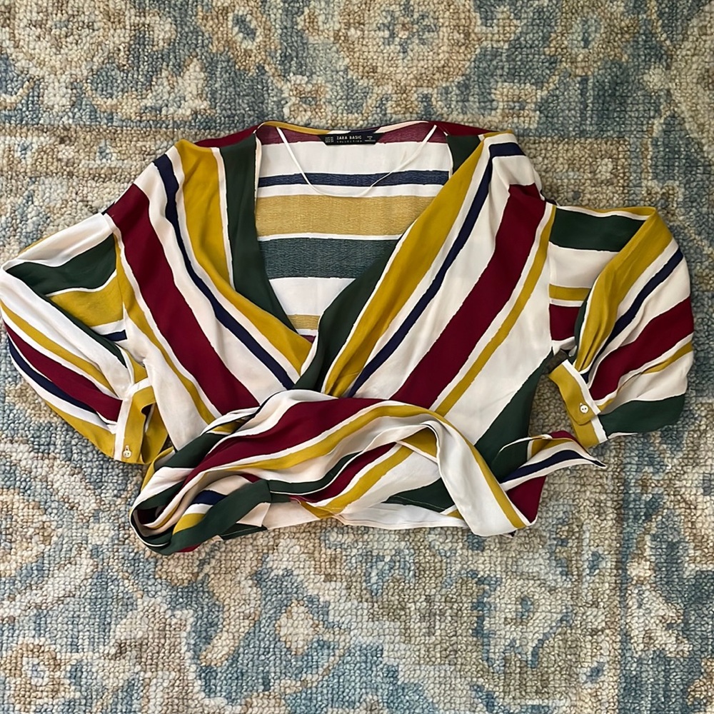 Zara wrap tie top